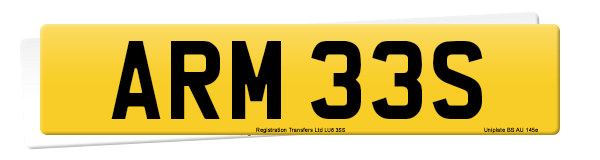 Registration number ARM 33S